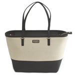 KATE SPADE（ケイトスペード） Cedar Street Straw Small Harmony かごバッグ ショルダー・トートバッグ ストロー×サフィアーノレザー ≪2015SS≫ （A4サイズ対応） PXRU5685 159 Natural／Black