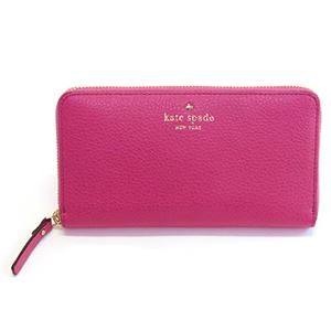 KATE SPADE（ケイトスペード） Cobble Hill lacey ラウンドファスナー長財布 ソフトペプルドレザー ≪2015SS≫ PWRU1801 655 Deep Pink