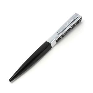 Swarovski（スワロフスキー） ☆400粒のクリスタルの輝き☆Stellar Pen クリスタルロック ボールペン Black／Metal Silver 5135989