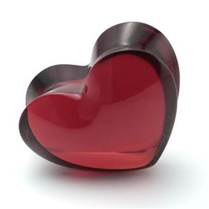 Baccarat（バカラ） ザンザンハート 可愛いくてキュート☆コロンとしたフォルムのクリアクリスタル製ハート オーナメント 2105113 Zinzin Red Heart Small - 拡大画像