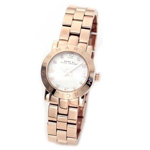 MARC BY MARC JACOBS（マークバイマークジェイコブス） ロゴ・ベゼルとダイヤルのラインストーンがキュートなレディス・ブレスウオッチ MBM3078