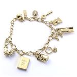 KATE SPADE（ケイトスペード） KISS A PRINCE Charm Bracelet 王冠をかぶったカエルやカメラ、キーなどのチャームが付いたポップでキュートなチェーン・ブレスレット WBRU9065-921