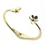 KATE SPADE（ケイトスペード） PANSY BLOSSOMS thin cuff パンジーモチーフ クリスタル・ビジュー カフ バングル ブレスレット WBRU9863-711