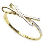 KATE SPADE（ケイトスペード） WBRU9757-100 TIED UP Hinge Bangle リボンモチーフ ヒンジ エナメル バングル