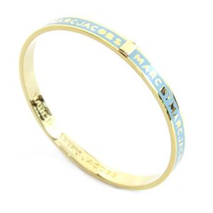 MARC BY MARC JACOBS（マークバイマークジェイコブス） M0003553-498 S／M SEA AQUA Classic Marc Skinny Logo Bangle クラシックマーク スキニー エナメル ロゴ バングル