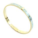 MARC BY MARC JACOBS（マークバイマークジェイコブス） M0003553-498 S／M SEA AQUA Classic Marc Skinny Logo Bangle クラシックマーク スキニー エナメル ロゴ バングル