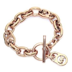 Michael Kors（マイケルコース） Rose Gold-Tone Chain-Link PadLock Bracelet チェーンリンク パドロック ブレスレット MKJ2752791