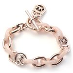 Michael Kors（マイケルコース） MKJ4328791 Rose Gold-Tone and Acetate Chain-Link PadLock Bracelet チェーンリンク パドロック ブレスレット