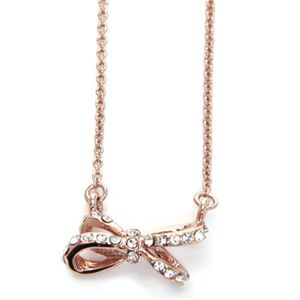 KATE SPADE（ケイトスペード） WBRU9569-704 TIED UP Pave Bow Pendant リボンモチーフ クリスタル・パヴェ ペンダント／ネックレス