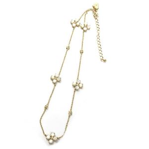 KATE SPADE（ケイトスペード） WBRUA221-110 CENTRAL PARK PANSY Short Scatter Necklace パンジーモチーフ クリスタル・ビジュー スキャッター ネックレス