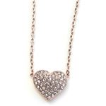 Michael Kors（マイケルコース） MKJ3039791 Pave Rose Gold-Tone Heart Charm Pendant Necklace パヴェ ハートチャーム ネックレス／ペンダント