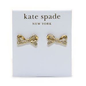 KATE SPADE（ケイトスペード） SKINNY MINI pave stud リボンピアス WBRU5355