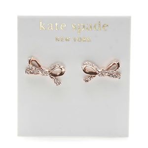 KATE SPADE（ケイトスペード） SKINNY MINI pave bow stud リボンモチーフ クリスタル ピアス WBRU7239-704