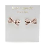 KATE SPADE（ケイトスペード） SKINNY MINI pave bow stud リボンモチーフ クリスタル ピアス WBRU7239-704