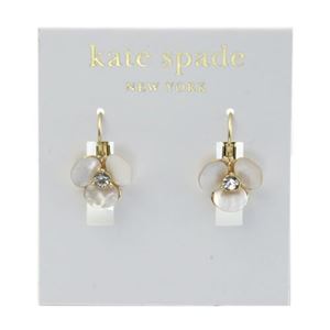 KATE SPADE（ケイトスペード） DISCO PANSY Leverbacks パンジーモチーフ クリスタル・ビジュー レバーバック ピアス WBRU6730-110