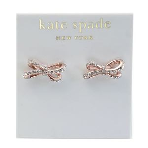 KATE SPADE（ケイトスペード） TIED UP Pave Studs リボンモチーフ パヴェ・クリスタル スタッド ピアス WBRU9485-704