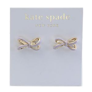 KATE SPADE（ケイトスペード） TIED UP Studs リボンモチーフ スタッド エナメル ピアス WBRU9759-523