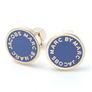 MARC BY MARC JACOBS（マークバイマークジェイコブス） M0003558-432 CONCH BLUE Classic Marc Enamel Logo Disco Studs クラシックマーク エナメル ロゴ ディスク ピアス