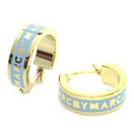 MARC BY MARC JACOBS（マークバイマークジェイコブス） M0003556-498 SEA AQUA Classic Marc Huggie Hopps クラシックマーク ハギー フープス エナメル ロゴ ピアス