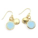 MARC BY MARC JACOBS（マークバイマークジェイコブス） M0003557-498 SEA AQUA Classic Marc Enamel Discs Earrings クラシックマーク エナメル ロゴ ディスク ピアス