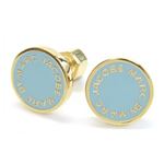 MARC BY MARC JACOBS（マークバイマークジェイコブス） M0003558-498 SEA AQUA Classic Marc Enamel Logo Disc studs クラシックマーク エナメル ロゴ ディスク ピアス