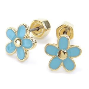 MARC BY MARC JACOBS（マークバイマークジェイコブス） M0005901-498 SEA AQUA Enamel Daisy Studs デイジーモチーフ エナメル ピアス