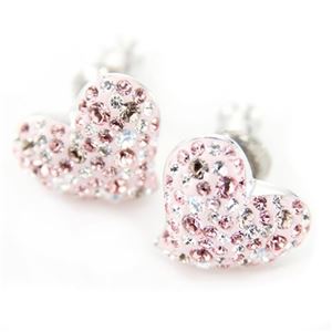 Swarovski（スワロフスキー） Alana Light Rose ハートモチーフ クリスタル・パヴェ ピアス 993487