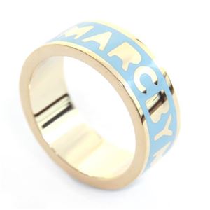 MARC BY MARC JACOBS（マークバイマークジェイコブス） M0003560-498 #6 SEA AQUA Classic Marc Logo Band Ring クラシックマーク エナメル ロゴ バンド リング 指輪 サイズ6 （日本サイズ12号相当）