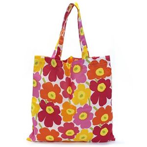 marimekko（マリメッコ） SILVER MEDAL BAG 62420 100 B MINI-UNIKKO ミニウニッコ柄 ファブリック トートバッグ エコバッグ