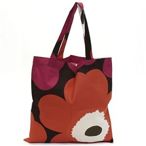 marimekko（マリメッコ） SILVER MEDAL BAG 62420 100 F UNIKKO ウニッコ柄 ファブリック トートバッグ エコバッグ