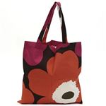 marimekko（マリメッコ） SILVER MEDAL BAG 62420 100 F UNIKKO ウニッコ柄 ファブリック トートバッグ エコバッグ