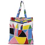 marimekko（マリメッコ） SILVER MEDAL BAG 62420 162 F Spring／summer 幾何学模様 ファブリック トートバッグ エコバッグ