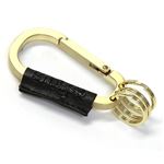 STUSSY（ステューシー） OSTRICH LUX CARABINER 138398 GOLD オーストリッチ風タグ付 カラビナ 3連 キーリング