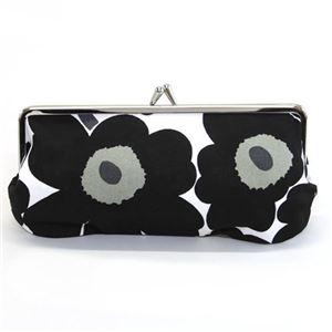 marimekko（マリメッコ） SILMALASI KUKKARO MINI UNIKKO ミニウニッコ柄 がま口 コットンパース ポーチ メガネケース 小物入れ 27003 30 white／black／olive