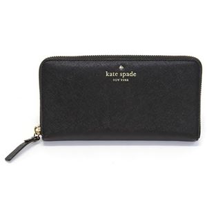KATE SPADE（ケイトスペード） CEDAR STREET Lacey PWRU3898 1 Black ラウンドファスナー長財布 サフィアーノレザー ≪2015SS≫