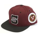 STUSSY（ステューシー） STUSSY UNIVERSITY CAP 131418 BURGUNDY Sロゴ ユニバーシティワッペン付 メンズ スナップバックキャップ 帽子