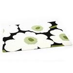 marimekko（マリメッコ） UNIKKO OILCLOTH PLACEMAT ウニッコ柄 オイルクロス ランチョンマット ブラック×ホワイト 64160 910 black／white