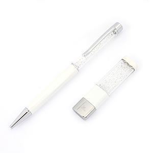 Swarovski（スワロフスキー） Crystalline USB ＆ Lady Ballpoint Pen set クリスタルの輝き 4GB USBメモリースティック ＆ ボールペンセット White 1148300