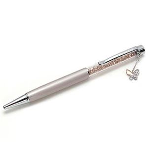 Swarovski（スワロフスキー） 160粒のクリスタルの輝き Crystalline Ballpoint Pen バタフライチャーム付 クリスタル・ボールペン Butterfly Rose Pearl 5064430