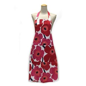 marimekko（マリメッコ） PIENI UNIKKO APRON ウニッコ柄 エプロン ホワイト×レッド 64161 1 White／Red