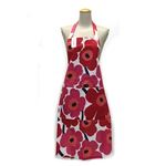 marimekko（マリメッコ） PIENI UNIKKO APRON ウニッコ柄 エプロン ホワイト×レッド 64161 1 White／Red