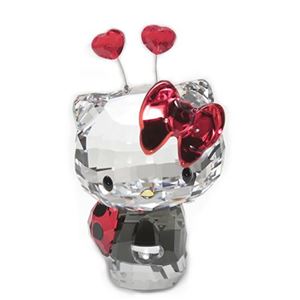 Swarovski（スワロフスキー） Hello Kitty Ladybug ハローキティ 「てんとう虫」 クリスタルフィギュア ライトシャム 1180910 - 拡大画像