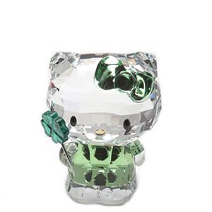 Swarovski（スワロフスキー） Hello Kitty Lucky Charm ハローキティ 「ラッキー・クローバー」 クリスタルフィギュア ペリドット 5004741