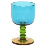 marimekko（マリメッコ） SUKAT MAKKARALLA STEMWARE 300ml 63943 760 turquoise／green／yellow カラー ワイングラス 脚付グラス