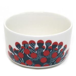 marimekko（マリメッコ） MERIVUOKKO BOWL 250ml 67076 130 white／petrol／red メリヴオッコ イソギンチャックモチーフ ボウル