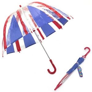 FULTON（フルトン） C605 21118 Funbrella-4 Union Jack 子供用 キッズ用 ビニール傘 長傘 ユニオンジャック柄 バードケージ ミニ アンブレラ