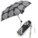 marimekko（マリメッコ） PUKETTI MINI MANUAL UMBRELLA プケッティ ブーケモチーフ ミニマニュアル コンパクト 折りたたみ傘 アンブレラ 38656 916 black／white／olive