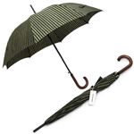 marimekko（マリメッコ） PICCOLO STICK UMBRELLA 40502 544 dark green／olive ピッコロストライプ ワンタッチ スティック傘 長傘 アンブレラ