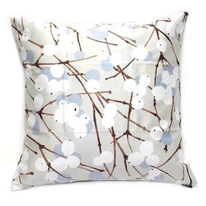 marimekko（マリメッコ） LUMIMARJA CUSHION COVER 50X50cm 67339 885 beige／brown／blue ルミマルヤ 雪いちごモチーフ クッションカバー