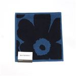 marimekko（マリメッコ） UNIKKO MINI TOWEL ウニッコ柄 オーガニックコットン ミニタオル 25cm×25cm 63837 551 Blue／Blue